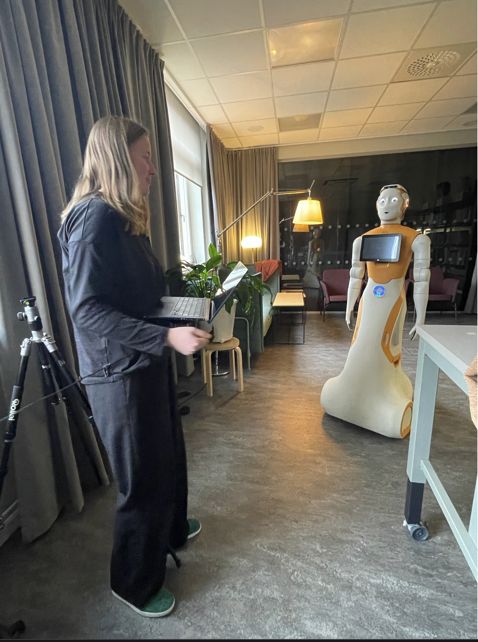 ARI robot in the Intelligence Augmentation Lab