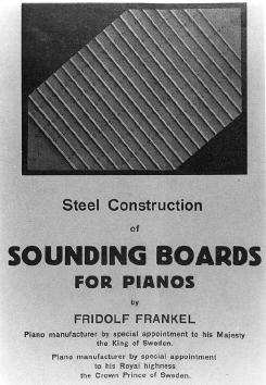Fig. 23.  Cover of Frankel booklet describing steel soundboard (1923).