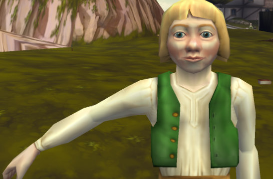 Cloddy Hans arm extended pointing